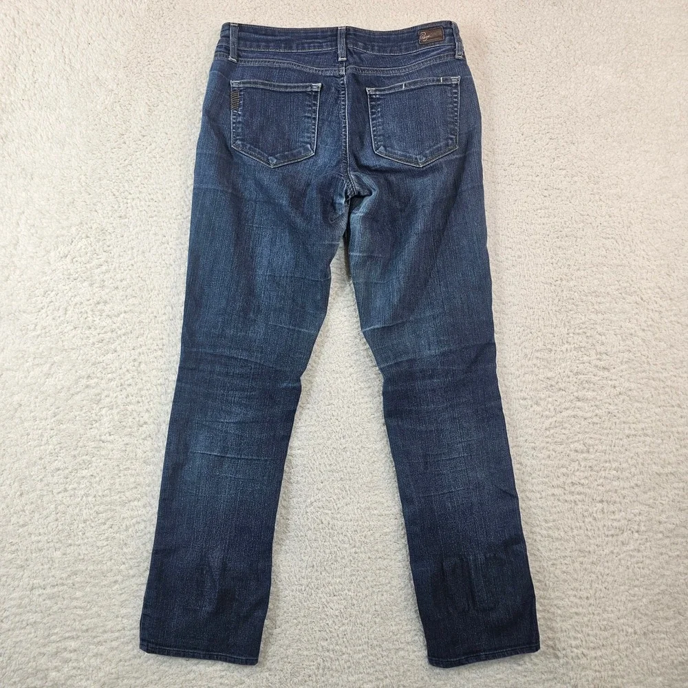 Paige Peg Straight‎ Jeans Womens 27 Dark Wash Blue Denim Stretch Straight Leg